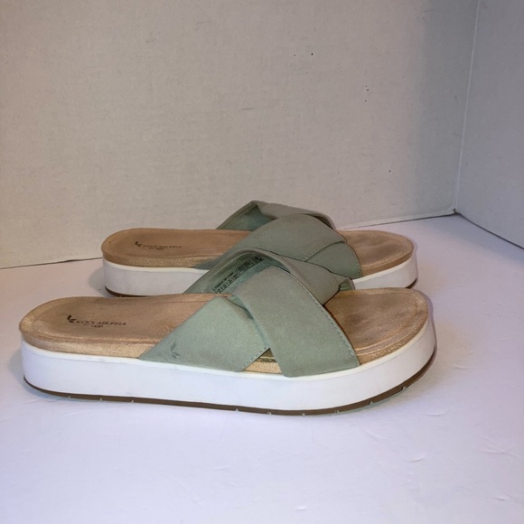 KOOLABURRA by UGG Carenza Slipon Wedge Flats Sandals Open Toe Women's Size 8.5 - Picture 7 of 10